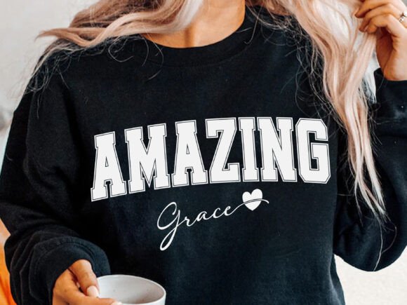 Amazing Grace SVG PNG Graphics for T-Shirt Designs & Crafts