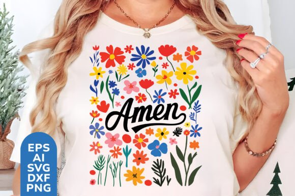 Amen Boho SVG Christian Easter Graphics for T-Shirt Designs