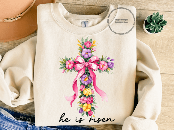 Christian Easter Cross PNG: Graphics & T-Shirt Designs for Branding