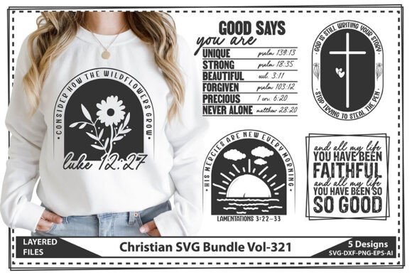 Christian SVG Bundle Vol-321 for T-Shirt Designs & Branding