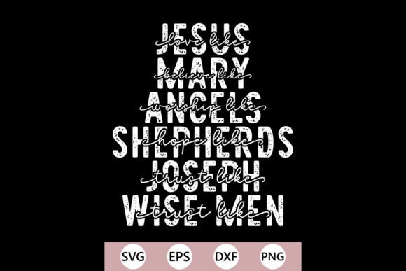 Jesus Mary Christian SVG Graphics for T-Shirt Designs