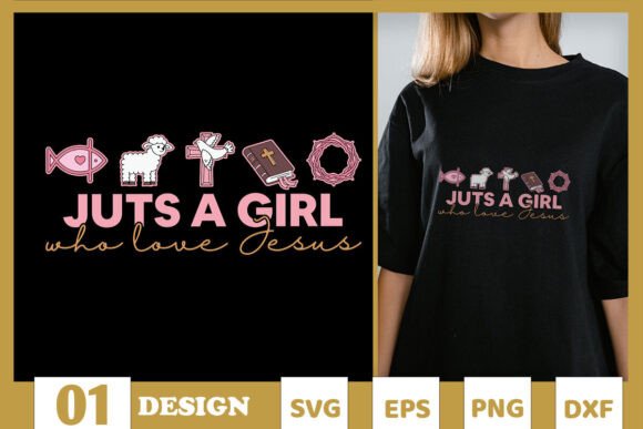 Just a Girl Who Loves Jesus Easter SVG
