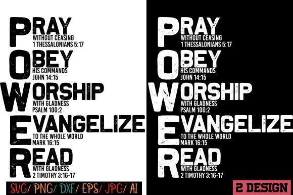 POWER SVG PNG Christian Graphics for Branding