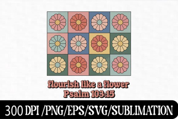 Retro Floral Christian SVG Graphics for T-Shirt Designs