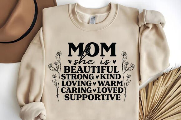 She is Mom Shirt Christian Svg Graphics & T-Shirt Designs